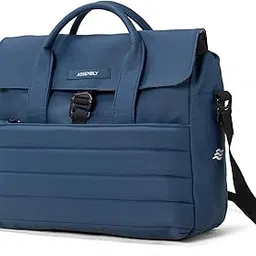 the assembly Assembly 15.6 inch Laptop Messenger Bag for Men & Women, Water-Resistant Polyester & Lightweight Shoulder Bag with Padded Compartments & Multiple Pockets,18L image 1