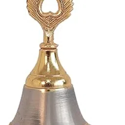 KALARAMBH Brass Bell for Pooja | Small Ghanti for Mandir | 3 Inch | 30 Gram-picture-33