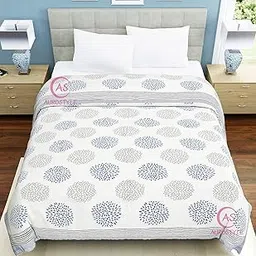 400 TC Pure Cotton Double Bed Soft Jaipuri AC Quilt/Razai/Rajai Floral Print,Jaipuri razai for Winter Printed,(Multicolor, Double Bed, 90 x 105 inch) (Design-D-9)-picture-54
