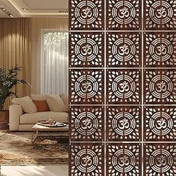 RANDOM 12-Piece Hanging Room Divider with Hooks Modern Decorative Partition Panels for Bedroom Living Room Dining and Pooja Ghar (RSD-4117)-picture-22