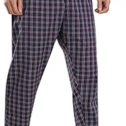 zorbax Men's Checks 100% Madras Cotton Pyjamas | Elastic Waist Regular Fit Mens Light Weight Mens long Pyjamas Cotton Casual (Pajamazing - Royal Checks)-picture-41