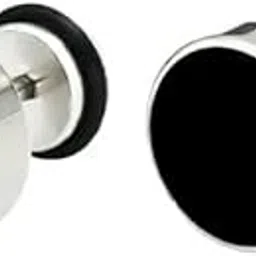 Women Earrings Titanium Steel Round Black Oil Drip Stud Earrings For Men Korean Fashion Stainless Steel-image-13