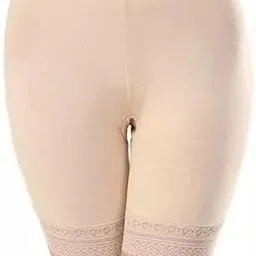 Avyam Enterprise Women's Lace Slip Undershorts Stretch Mid Thigh Leggings Yoga Shorts (Pack of 1)-picture-44