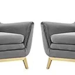 Set of 2 Velvet Dining Chairs, Cushion Seat Chair for Living Room Bedroom Restaurant, Modern Contemporary Upholstered with Polished Rosegold Solid Wooden Legs S16-picture-42