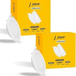Jaquar Strella Slim 5W Round Recess Down Light - Warm White, Energy Efficient LED Ceiling Light for Home and Office (Pack of 2) image 1