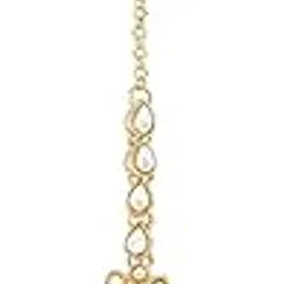 teejh Adha Chand Pearl and Polki Gold Maangtika image 1