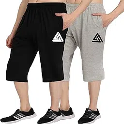 West Gate Clothing Plus Size Mens Three Fourth for Men | Mens Cotton Capri | Men's 3/4 Combo Pack 2 | Triangle Print | Men's Capri 2XL,3XL,4XL,5XL-picture-14