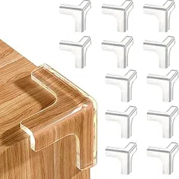 Earendel Kids Corner Guards, Clear T-Shape Baby Proofing Protectors, 12 Pack Self-Adhesive Table Edge Bumpers for Child Safety-image-35
