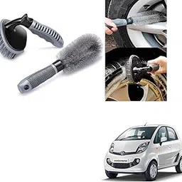 Auto Addict Combo Car Tyre Cleaner Wheel Tire Brush and Alloy Brush for Tata Nano-image-96