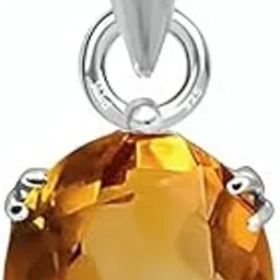 ptm Natural Citrine/Sunehla 3.25 Ratti to 10.25 Ratti or 3 Carat to 9.5 Carat Astrological Certified Gemstone bis Hallmark 925 Sterling Silver Pendant for Men & Women -nfba1-picture-43