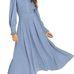 illi london Women's A-LINE Cocktail Full Sleeve Midi-Maxi Gown Dress-picture-28