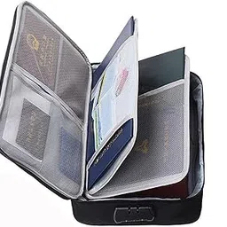 VRUKSH ENTERPRISES Document Organizer Bag Multilayer Travel File Organiser Document Storage Bag with Lock Waterproof File Folders Bag for Certificates & Document Safe Pouch Bag for Home Office Travel-picture-44