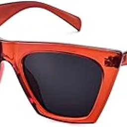 mosanana Women's Beach Shades Sunnies UVA UVB Retro Vintage Square Sharp Pointed Pointy Inspired Tip Cateye Edge Small Chic Red Mod Clout Sunglasses (Black Lens)-picture-20