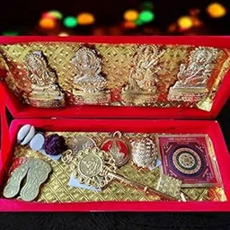 Shree Dhan Laxmi Kuber Bhandari Yantra for Diwali Pooja Samagri &Home Temple | Spiritual Gift for Wealth, Prosperity & Festive Decor | Ideal Diwali Gift & Housewarming Gifting (Set of 12 Pcs)-picture-21