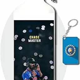 CRAFT MANIACS Virat Kohli Chase Master 600 ML BPA & Lead Free Sipper Bottle & Cricket Keychain Best HD Print Sipper For Cricket Lovers-image-97