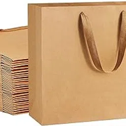 Paper Bags 20 Pack Gift Bags Heavy Duty Kraft Brown Gift Paper Bags with Handles Wedding Party Favors Shopping Bags Retail Supplies Bags Paper Bags (28 x 10 x 33)-picture-25