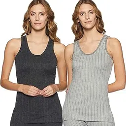 dixcy scott Women Premium Round Neck Sleeveless Regular Fit Top Thermal - Pack of 2 (Multi-Colour_95 cm)-picture-21