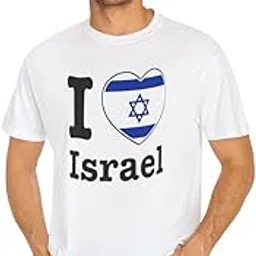 I Love Israel-Printed T-Shirt |Color - White |Fabric - Cotton| Size-XL | T_S_457-picture-24