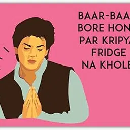Quirky Quoted SRK Fridge Magnet- Pack of 1 Bollywood Theme Fridge Magnets-picture-58