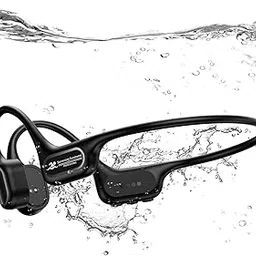 Bone Conduction Swimming Headphones Underwater, Waterproof Earbuds, Bluetooth Open Ear Swim Headphones with Built-in 32G Memory Card Sport Earbuds for Swimming-image-84