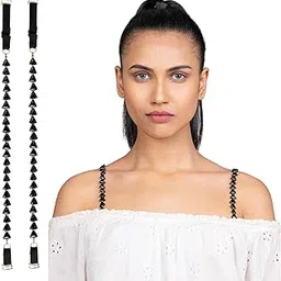 Beaded Bra Straps for Women – Fancy Detachable Shoulder Straps for Bra, Tops, Saree Blouses & Dresses –Handcrafted Straps Adjustable Bra Belt with Metal Hooks – Stylish Bra Accessories-image-16