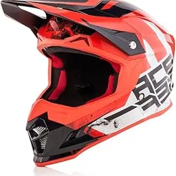 Acerbis Profile 4 Off-Road Riding Helmet: Adjustable Sunpeak | DualFlow Ventilation | Hypoallergenic Lining | ECE/ISI/DOT Certified | White/Red Color-picture-24