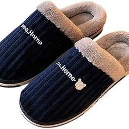 krystle Slippers For Women Men Winter Sandals Casual Flats Home Footwear Man Girls Sliders Flip Flops Chappals Ladies Clogs Sleeper Slides Stylish Ortho Soft (Blue) (5-11 Years)-picture-29