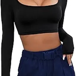 the blazze Women's Cotton Stylish Western Basic Solid Wear TV Oval Neck with Full/Long Sleeve Blouses for Women L660-picture-35