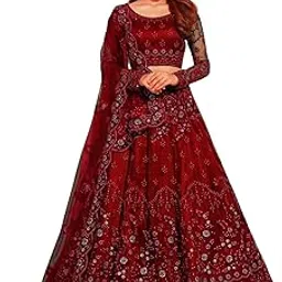 Designer Embroidered Lehenga Choli for Women | Semi-Stitched Party and Festive Ethnic Set with Dupatta-picture-11