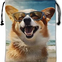 nerxy Corgi Drawstring Gymnastics Grip Bag - Dog Grip Bag Pet Gymnasts Gym Bag Beach Animal Storage Bag for Personal Equipment-picture-56