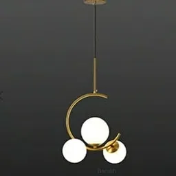 BECRAFT Globe Chandelier Hanging Light Gold Modern Ceiling Pendant Lamp Adjustable Cord Ceiling Light for Bedroom Living Dining Room(Colouar Changing Bulb Bulb Included) (Pack of 1)-picture-23