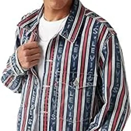 levi's Men's Striped Multicolor Denim Jacket-picture-10