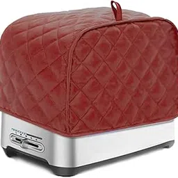 Polyester Fabric Quilted Four Slice Bread Toaster Cover Bakeware Protector, Dust and Fingerprint Protection- Best Gift for Mother, Red-picture-27