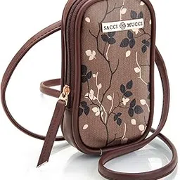 sacci mucci Women's Crossbody Vegan Leather Sling Bag/Ladies Purse for Mobile/Cell Phone (19 x 12 x 3.5cm)-picture-40