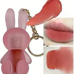 GEGE BEAR Bunny Velvet Lip Mud | Soft Matte Finish | Hydrating | Long-Lasting | Non-Sticky | Keychain Design | Trendy Lipsticks for Women | 6 Colors, 4ml (01-MILKY, 4mL)-image-23