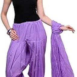 pistaa's Women's Cotton Combo Of Best Indian Awesome Comfort Readymade Ethnic Patiala Salwar Dupatta Set (Levendor), Lavender, Free Size-picture-32