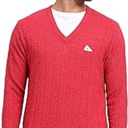 Mens Self Design V Neck Full Sleeve Pullover (1243139VN)-image-24