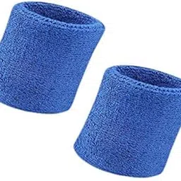 Style Along Fitness Bands Wrist Bands Sweat Bands Supporter for All Sports (Blue Pair)-picture-18