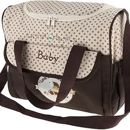 VELURA 5pcs Baby Diaper Nappy Changing Mat Bags Tote Mummy Handbag Coffee|1 x Big Hang|Baby| Diapering |Baby-picture-10