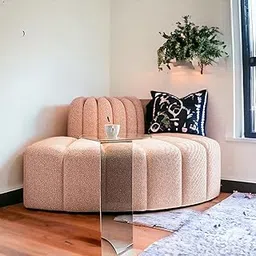 CRUZ INTERNATIONAL - online shopping-be ready ! Corner Cute Look Fabric Wing Chair for Living Room Office Bedroom (Pink)-picture-19