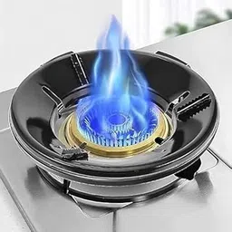 JIARKA Pack Of 2 Black Gas Saver Burner Stand Chula Burner Saver Stand Jali Ring Fire & Windproof Energy Saving, Chula Support Stand 4 Legs Supported For Indian Gas 0.5mm-picture-11