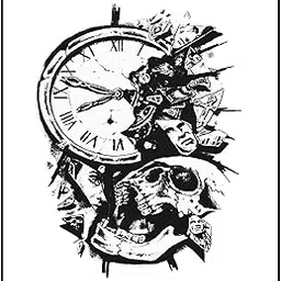 Simply Inked Hard Times Semi Permanent Tattoo, Designer Semi-Permanent Tattoo for Girls Boys Men Women waterproof Sticker Size: 4.4 x 7.2 inch l Blue Black l 2g-image-33