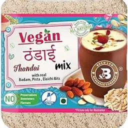 Brew Lab Vegan Thandai Drink Mix with Badam, Kesar and Elaichi | 100% Plant Based, Gluten Free, Lactose Free, Dairy Free | No Added Preservatives 250 gm-image-33