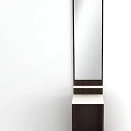 Shri Shyam Engineered Wood Slim Dressing Table Full Length Mirror with Utility Shelf (Wenge & White)-image-1