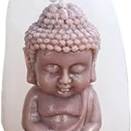 FirstTry Yoga Buddha Candle Molds I 3D Fondant Pillar Silicone Wax Mould I for Handmade Ornament Aromatherapy Plaster, Soap, Clay, Resin Epoxy Casting, Art Craft Making Tools - 1 Cavity-picture-25