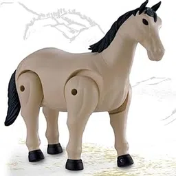 Realistic Movements Walking Swinging Legs Battery Operated Musical Animal Horse Toy Pets (White)-picture-42