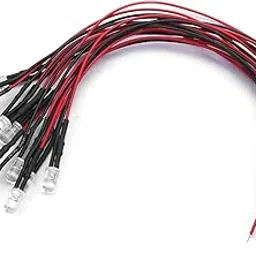 Othmro Led 20mA Electronic Components Semiconductor Plastic Round Head Light Lamp Emitting Wired Colorful Flash 10Pcs 5mm-picture-20