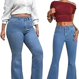 kotty Women's High Waist Bootcut Flared Stretchable Slim Fit Denim Jeans for Women Trendy Casual Wear Jeans Available in Regular & Plus Size-picture-28