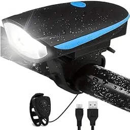 2-in-1 Bicycle Light and Horn, Rechargeable LED Front Light with 140 dB Horn, 3 Mode Waterproof Cycling Safety Light-picture-15