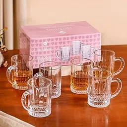 Nestasia Set of 6 Tea Cups (200ml) | Crystal-Clear Design, Durable & Chip-Resistant, Microwave & Dishwasher Safe | Perfect for Coffee, Tea & Hot/Cold Beverages-picture-15